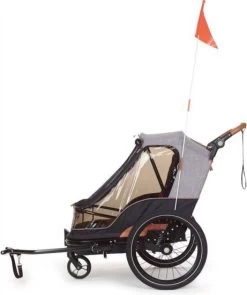 Bobike 2-in-1 Fietskar En Wandelwagen - Zwart/bruin -Fietsonderdelen Winkel 1005x1200 1