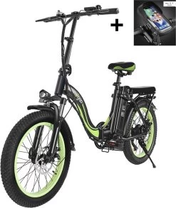 Merkloos Windgoo E20 Urban- Elektrische Fiets - E-bike - 20Inch - 12.5Ah - APP - Fat Tire - 7 Speed Shimano -Fietsonderdelen Winkel 1010x1200