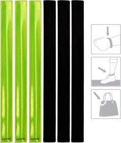 Kwmobile Reflecterende Banden - Set Van 6 Lichtgevende Armbanden - Reflectorband Voor Hardlopen, Fietsen, Wandelen, Paardrijden - Universeel -Fietsonderdelen Winkel 1019x1200