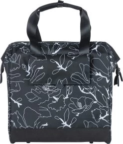 Basil Grand Flower Fietsshopper - Enkele Fietstas - 23 Liter - Zwart -Fietsonderdelen Winkel 1023x1200