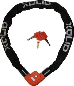 Xolid Kettingslot Met 3x Sleutel Incl. 1x LED - Solid Pantserslot Uit Gehard Staal - Gebruik Slot Lock Motor Scooter Fiets Motorslot Scooterslot - Alternatief Voor Ketting Ringslot Cijferslot Kabelslot Beugelslot - Lengte 100CM Dikte 8MM - Zwart -Fietsonderdelen Winkel 1037x1200 2