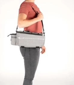 Dunlop Koeltas Voor Bagagedrager Fiets - 7 Liter - Fietstas - Klittenband Bevestiging - Incl. Extra Opbergvakken En Flessenhouder - Isolerende Binnenlaag - Met Schouderband - Grijs -Fietsonderdelen Winkel 1039x1200 2
