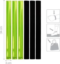 Kwmobile Reflecterende Banden - Set Van 6 Lichtgevende Armbanden - Reflectorband Voor Hardlopen, Fietsen, Wandelen, Paardrijden - Universeel -Fietsonderdelen Winkel 1118x1200 2