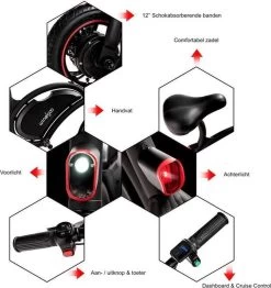 Windgoo B3 Mini-scooter - Opvouwbare Fiets - Zwart 14 Windgoo B3 Mini-scooter - Opvouwbare Fiets - Zwart -Fietsonderdelen Winkel 1130x1200