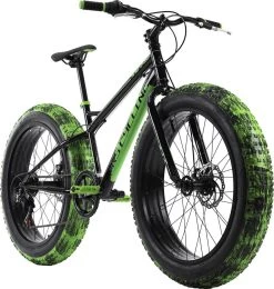 Ks Cycling Fiets Mountainbike MTB 24" Fat Bike SNW2458 Zwart-groen - 38 Cm -Fietsonderdelen Winkel 1140x1200