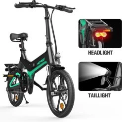 HITWAY Elektrische Fiets - Opvouwbare E-bike - 16 Inch-250W-2023 Model -Fietsonderdelen Winkel 1197x1200