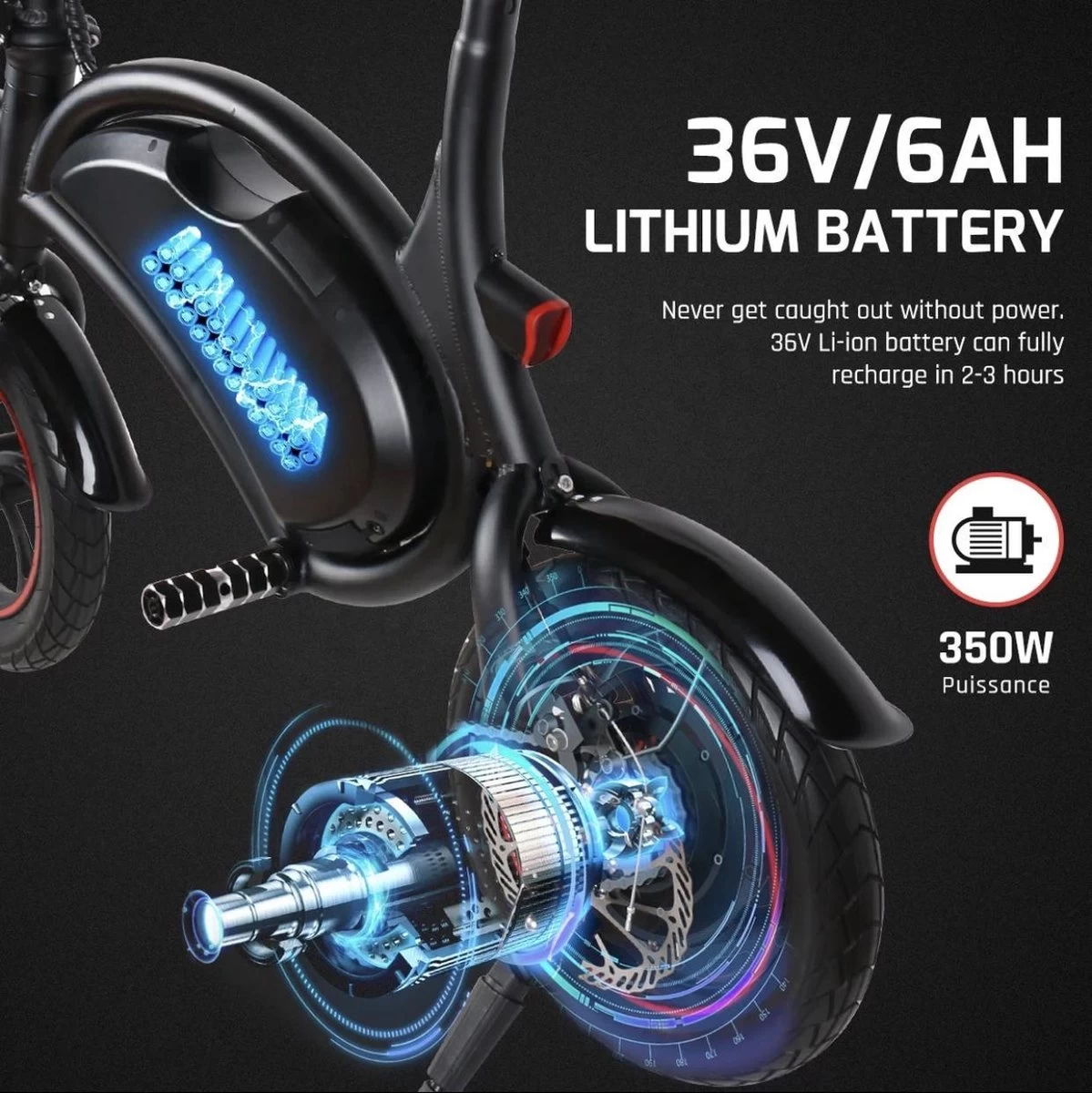 Windgoo B3 | Elektrische Mini-scooter | Opvouwbaar 2 Windgoo B3 | Elektrische Mini-scooter | Opvouwbaar - Afbeelding 2