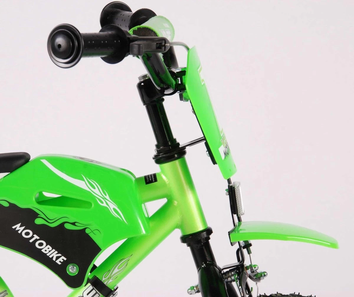 Volare Motobike Kinderfiets - Jongens - 12 Inch - Groen - 95% Afgemonteerd 7 Volare Motobike Kinderfiets - Jongens - 12 Inch - Groen - 95% Afgemonteerd - Afbeelding 7