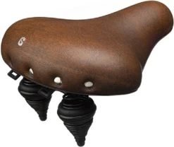 Selle Comfort Fietszadel Drifter - Bruin - Met Zwarte Hangveren -Fietsonderdelen Winkel 1200x1010 1