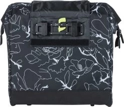 Basil Grand Flower Fietsshopper - Enkele Fietstas - 23 Liter - Zwart -Fietsonderdelen Winkel 1200x1033