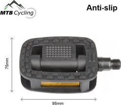 Fiets Pedalen - Anti Slip - Trappers Voor Fiets Met Reflector - 14.2mm Schroefdraad - 9/16 Inch -Zwart -Fietsonderdelen Winkel 1200x1046 3