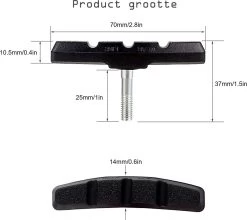 2 Set Universele Rubberen Fiets V Remblokken Set - 2 Paar – 4Stuks – 70mm | Rubber Remblokjes | Fietsen Remblok | Remblokkenset | Remblokset Geschikt Voor Mountainbike, Stadsfiets, Vouwfiets En Tourfiets -Fietsonderdelen Winkel 1200x1068 3