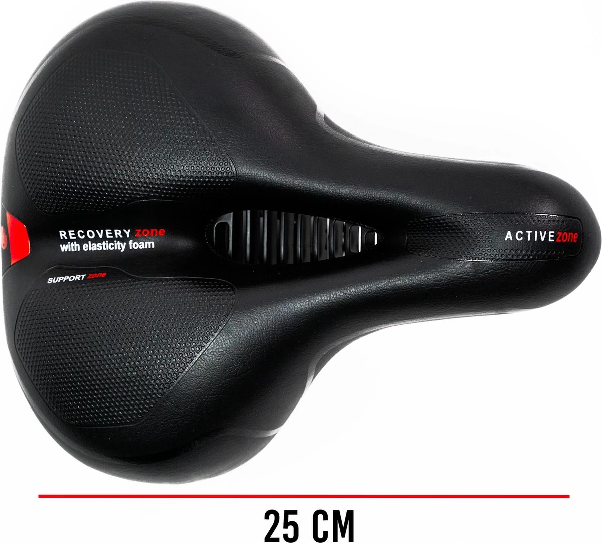 Voltano Fietszadel Met Gelpads - Zwart/Rood - Uitsparing - Zadelvering - Unisex - Incl. Gratis Zadelstrop 2 Voltano Fietszadel Met Gelpads - Zwart/Rood - Uitsparing - Zadelvering - Unisex - Incl. Gratis Zadelstrop - Afbeelding 2