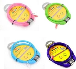 Benson Stahlex Ø10mm / 65cm Kabelslot Schlechts 110g Met 4-stellig Cijferslot | Het Eerste Fietsslot Voor Uw Kind | Groen