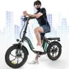 HITWAY E-Bike Elektrische Fiets 20 Inch Fat Tire E-Bicycle Vouwfiets, 250 W, 11,2 Ah Accu, Max. Bereik Tot 35-90 Km, Offroad-mountainbike Met Shimano 7-versnellingen, City EBike Met Slot,Groen Zwart