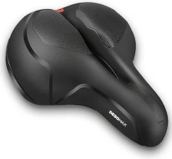 Deso All In One Fietszadel - Comfortabel Gel Zadel - Unisex - Zadelvering – Ergonomisch Design - Zwart