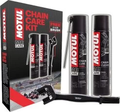 Motul Chain Care Kit Motor Ketting Onderhouds Kit - C1 & C2 Met Gratis Kettingborstel