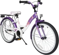 Bikestar 20 Inch Classic Kinderfiets, Lila / Wit