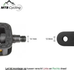 Fiets Pedalen - Anti Slip - Trappers Voor Fiets Met Reflector - 14.2mm Schroefdraad - 9/16 Inch -Zwart -Fietsonderdelen Winkel 1200x1130 1