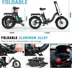 HITWAY E Bike Fat Tire Urban Opvouwbare Elektrische Fiets, 20 Inch, 250W/36V/11,2Ah Batterij Voor Heren En Dames -Fietsonderdelen Winkel 1200x1134 1