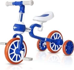 3 In 1 - Multifunctioneel Ombouwbare Kinderdriewieler - Kinder Trike - Peuterfiets - Kinder Fiets - Verstelbaar Zadel - Lichtgewicht - Lefvrije Banden -Ombouwbaar Tot Loopfiets, Driewieler, Tweewieler - Voor Kinderen Van 1-51 Jaar Roze