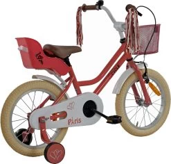 2Cycle Paris Meisjesfiets - 16 Inch - Roze-Wit - Met Poppenzitje - Meisjesfiets -Fietsonderdelen Winkel 1200x1147