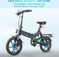 Merkloos Hitway 14F005 Elektrische Fiets E-bike | Opvouwbaar | 250W Motor | 7.5Ah | 16" | Zwart / Groen -Fietsonderdelen Winkel 1200x1148 1