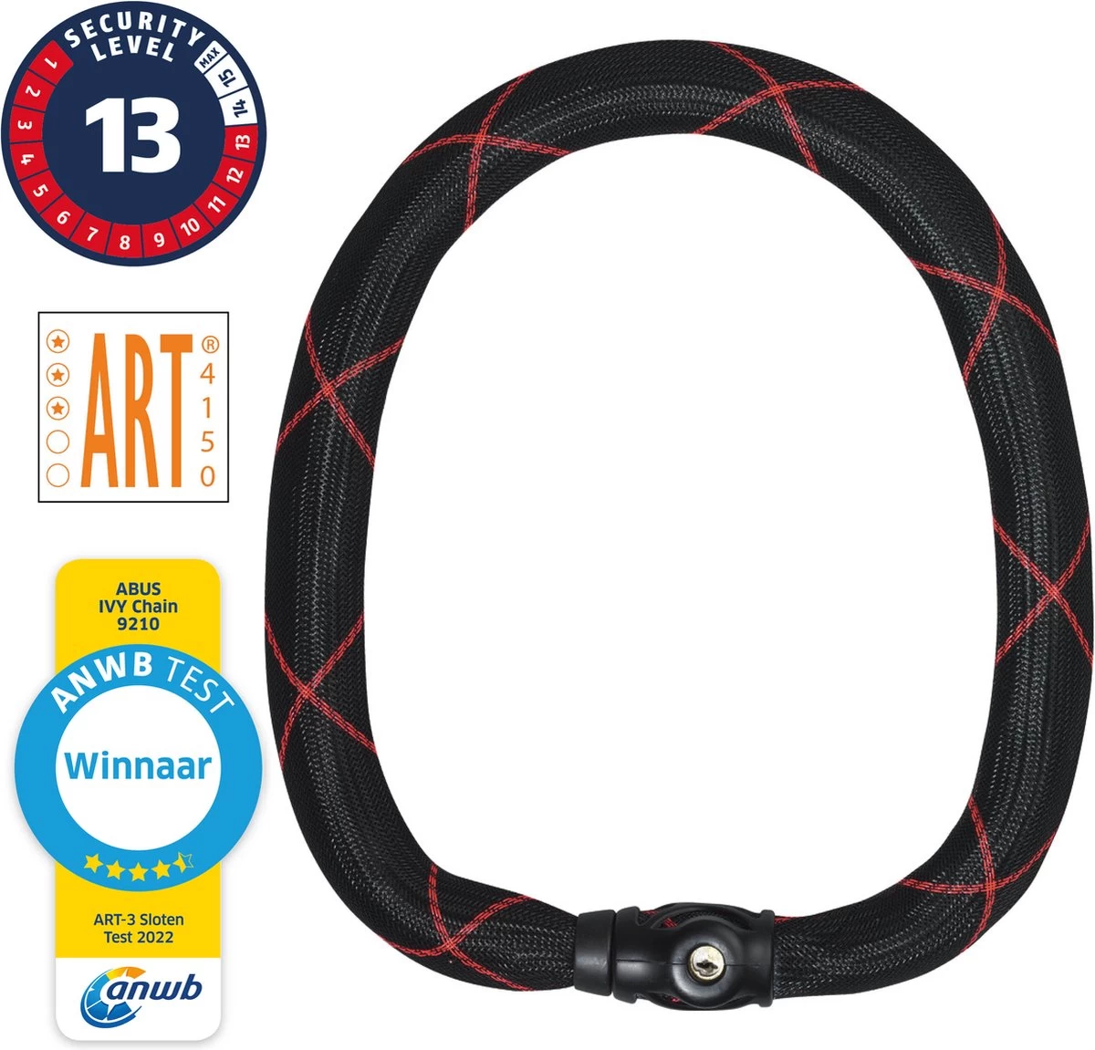 ABUS Ivy 9210 Kettingslot - ART3 - 140 Cm - Winnaar ANWB Slotentest 2022 2 ABUS Ivy 9210 Kettingslot - ART3 - 140 Cm - Winnaar ANWB Slotentest 2022 - Afbeelding 2
