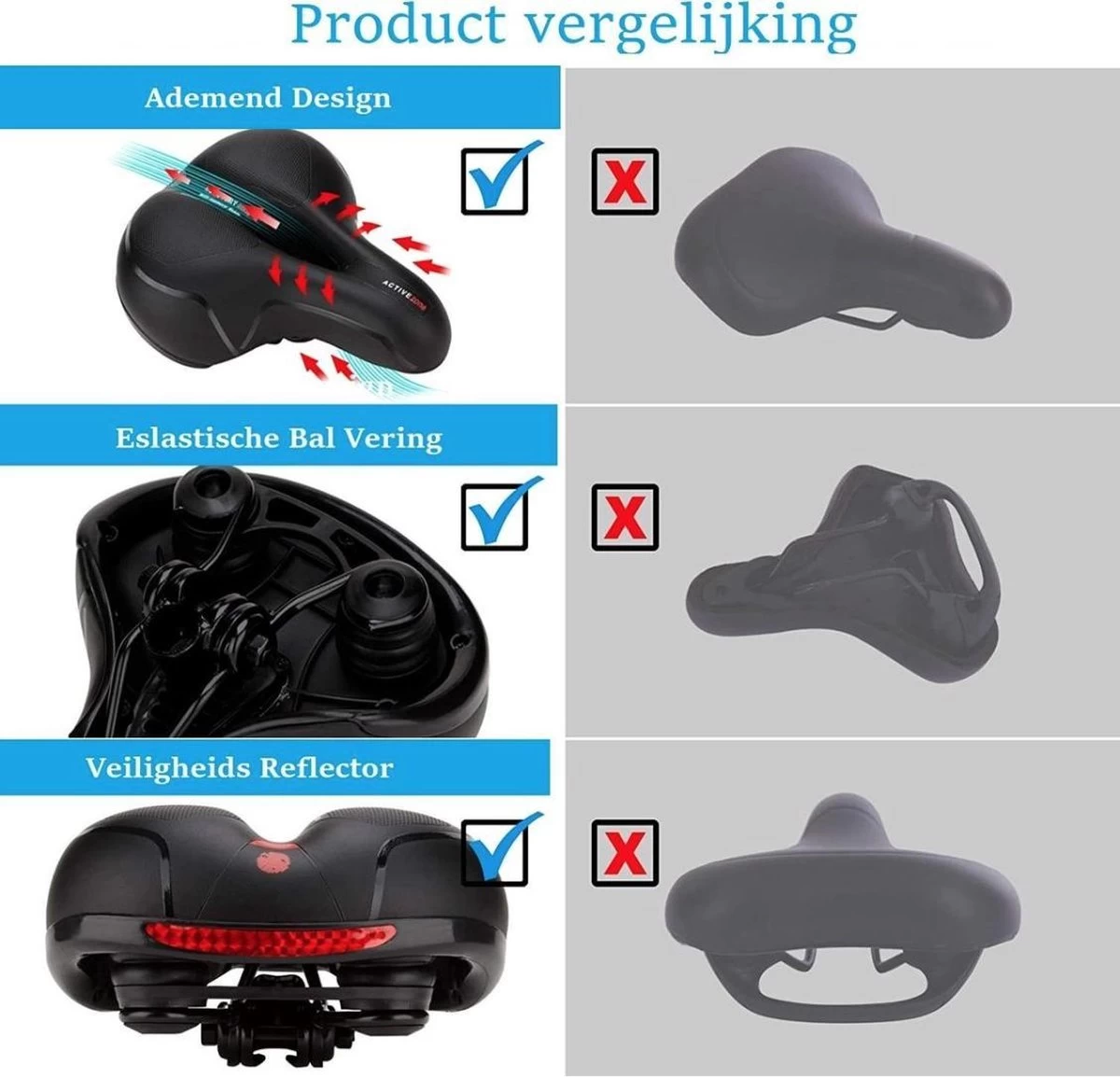 Voltano Fietszadel Met Gelpads - Zwart/Rood - Uitsparing - Zadelvering - Unisex - Incl. Gratis Zadelstrop 11 Voltano Fietszadel Met Gelpads - Zwart/Rood - Uitsparing - Zadelvering - Unisex - Incl. Gratis Zadelstrop - Afbeelding 11