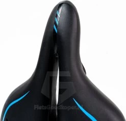 Voltano City / Tour Fietszadel - Comfortabel Gel Zadel - Met Uitsparing - Unisex - Zwart / Blauw - Elastomeren Vering Voor Extra Comfort -Fietsonderdelen Winkel 1200x1154 4