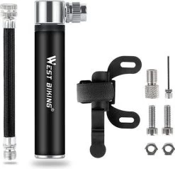 Merkloos Mini Fietspomp - Dunlop Presta Frans Hollands Auto Ventipel - Hoge Druk Handpomp