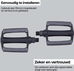BBB Cycling SteadyRider Fietspedalen - Rubber Antislip - Stadsfiets & E-bike - Met Reflector - Zwart - BPD-44 -Fietsonderdelen Winkel 1200x1158 10