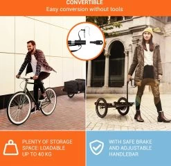 Cargo Bull Travel Aanhangwagen 40kg Fietsaanhanger Zwart/hout -Fietsonderdelen Winkel 1200x1159 4