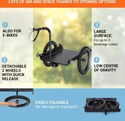 Cargo Bull Travel Aanhangwagen 40kg Fietsaanhanger Zwart/hout -Fietsonderdelen Winkel 1200x1160 11