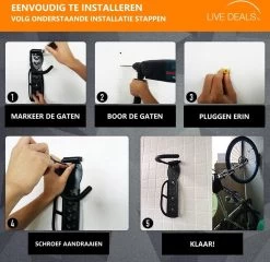 Merkloos Fiets Ophangsysteem 2x | Fietshaak | Muurbeugel | Ophangbeugel | Fietsbeugel | Fietsenrek -Fietsonderdelen Winkel 1200x1165 8