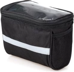 Fietstas Stuur Stuurtas Voor Fiets Met Smartphone- Of Kaarthouder - Zwart