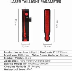 Merkloos Fietsverlichting USB Oplaadbaar Fiets Achterlicht LED Laser -Fietsonderdelen Winkel 1200x1179 8