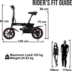 Merkloos Windgoo B20 V3- APP IOS Android - Elektrische Vouwfiets - E Bike - 7.8Ah Batterij - 250W - 14 Inch - 25 KM/H - Zwart -Fietsonderdelen Winkel 1200x1184
