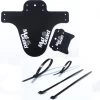 Nixnix - Mudguard MTB - Ass Saver - Universeel Spatbord Mountainbike - Eenvoudige Bevestiging Tie Wrap - Zwart Met Wit Print