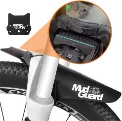 Nixnix - Mudguard MTB - Ass Saver - Universeel Spatbord Mountainbike - Eenvoudige Bevestiging Tie Wrap - Zwart Met Wit Print -Fietsonderdelen Winkel 1200x1186 3