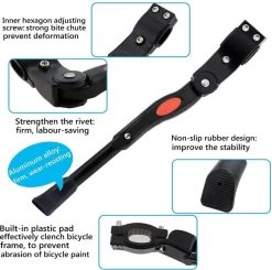 Merkloos Fietsstandaard Enkel 26 Cm Zijstandaard Aluminium Roestvrij Fiets Mountainbikes Makkelijk Te Installeren - Mountainbike Standaard Universeel - MTB Kickstand -Fietsonderdelen Winkel 1200x1189 1