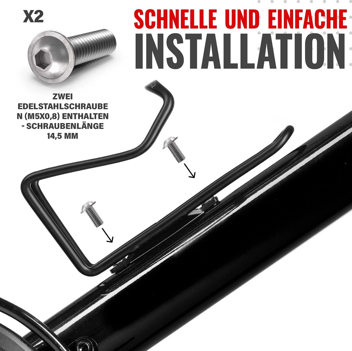 PRO BIKE TOOL Bidonhouder - Modern Buisontwerp - Mat Zwart - Stevige Bidonhouder, Ideaal Voor Racefietsen En Mountainbikes. 2 PRO BIKE TOOL Bidonhouder - Modern Buisontwerp - Mat Zwart - Stevige Bidonhouder, Ideaal Voor Racefietsen En Mountainbikes. - Afbeelding 2