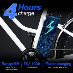 Elektrische Fiets E-Fietsen | E-bike- 26 Inch - Volwassen 250w Elektrische Fiets Volwassen-BK1-Wit -Fietsonderdelen Winkel 1200x1200 133