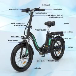 HITWAY E-Bike Elektrische Fiets 20 Inch Fat Tire E-Bicycle Vouwfiets, 250 W/36 V/11,2 Ah Accu, Max. Bereik Tot 35-90 Km, Offroad-mountainbike Met Shimano 7-versnellingen, City EBike Met Slot -Fietsonderdelen Winkel 1200x1200 21