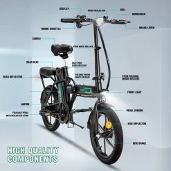 HITWAY Elektrische Fiets Voor, Stadsfietsen Opvouwbaar, E-BIKE, 7.5Ah Batterij, 250W Motor, Actieradius Tot 45 Km - BK5 9 HITWAY Elektrische Fiets Voor, Stadsfietsen Opvouwbaar, E-BIKE, 7.5Ah Batterij, 250W Motor, Actieradius Tot 45 Km - BK5 -Fietsonderdelen Winkel 1200x1200 29