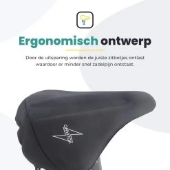 Voltano Luxe Gel Zadelhoes Fiets – Zwart – Met Uitsparing – Brede Fietszadels - 100% Waterdicht - Universele Zadeldek -Fietsonderdelen Winkel 1200x1200 345