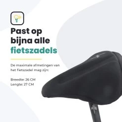 Voltano Luxe Gel Zadelhoes Fiets – Zwart – Met Uitsparing – Brede Fietszadels - 100% Waterdicht - Universele Zadeldek -Fietsonderdelen Winkel 1200x1200 348