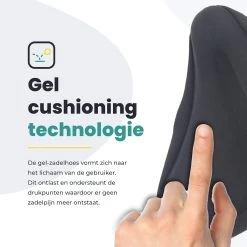 Voltano Luxe Gel Zadelhoes Fiets – Zwart – Met Uitsparing – Brede Fietszadels - 100% Waterdicht - Universele Zadeldek -Fietsonderdelen Winkel 1200x1200 351