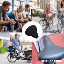 Smilegoods® Gel Zadelhoes Fiets 3D - Zadeldek - Zadelhoes Waterdicht - Zadeldek Fiets - Universeel Brede Zadels - Veiligheidsreflector Voor In Het Donker -Fietsonderdelen Winkel 1200x1200 365