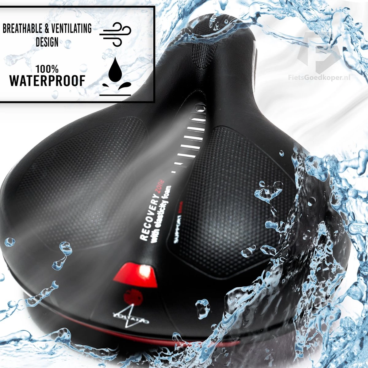 Voltano Fietszadel Met Gelpads - Zwart/Rood - Uitsparing - Zadelvering - Unisex - Incl. Gratis Zadelstrop 5 Voltano Fietszadel Met Gelpads - Zwart/Rood - Uitsparing - Zadelvering - Unisex - Incl. Gratis Zadelstrop - Afbeelding 5